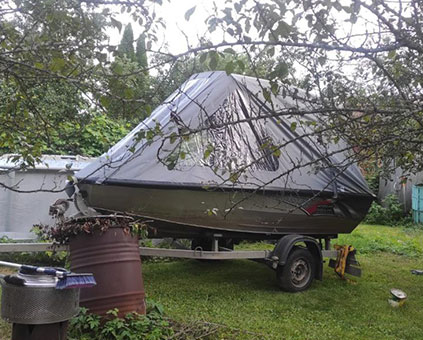 Ходовой тент Классика для консольной лодки Windboat 4.0 Evo 2022